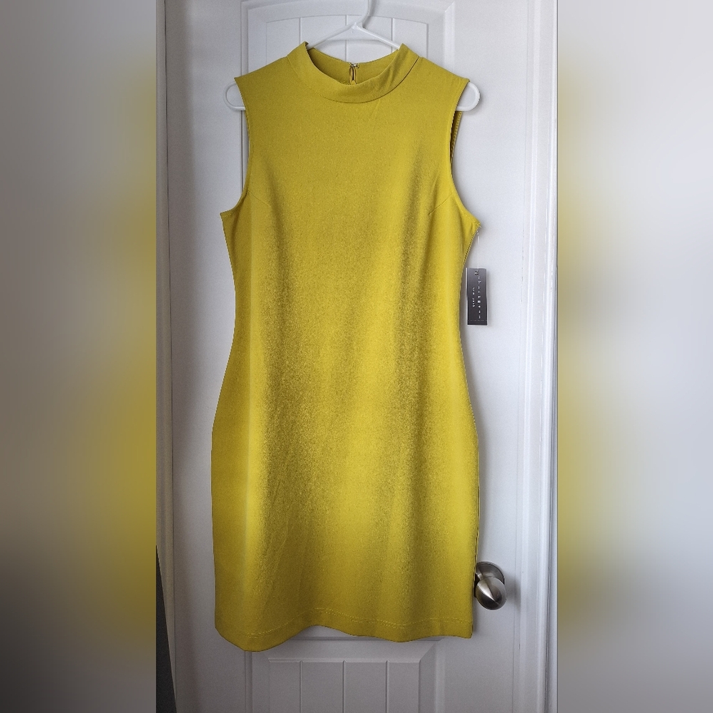 Elegant Yellow Sleeveless Dress